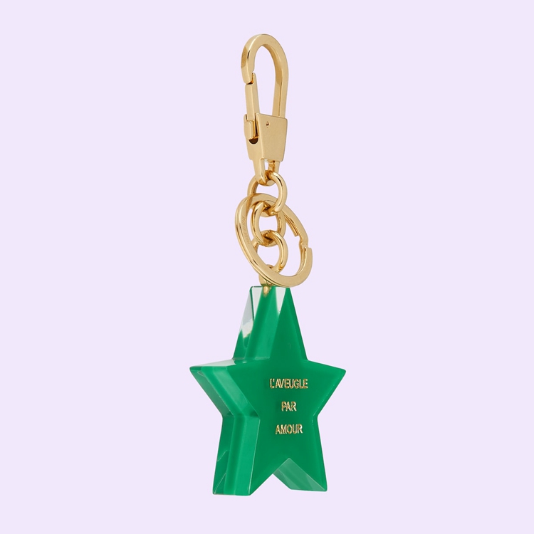 728226.JCFUG.8769.004.100.0000.Light Gucci bee star shaped keychain